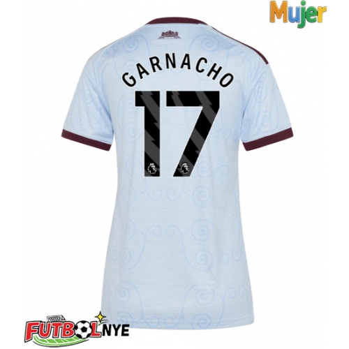 Camiseta Aston Villa Alejandro Garnacho #17 Tercera Equipación para mujer 2026-27 manga corta